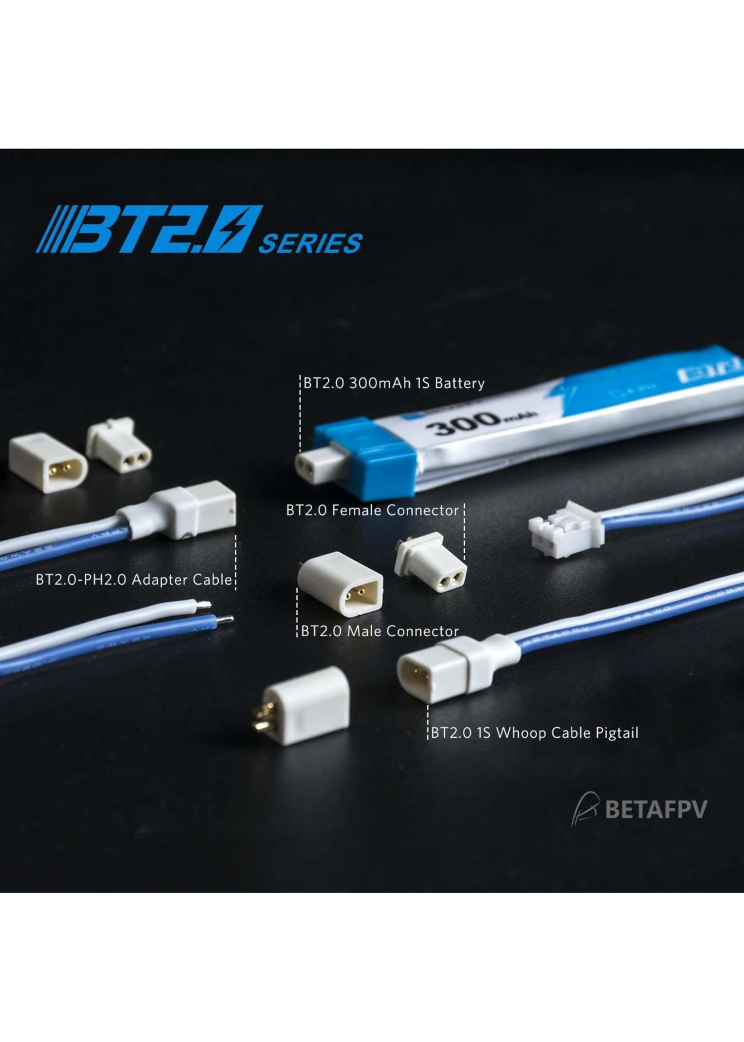 BetaFPV BT2.0 450mAh 30C HVBatteries (2 Pcs) - Image 2