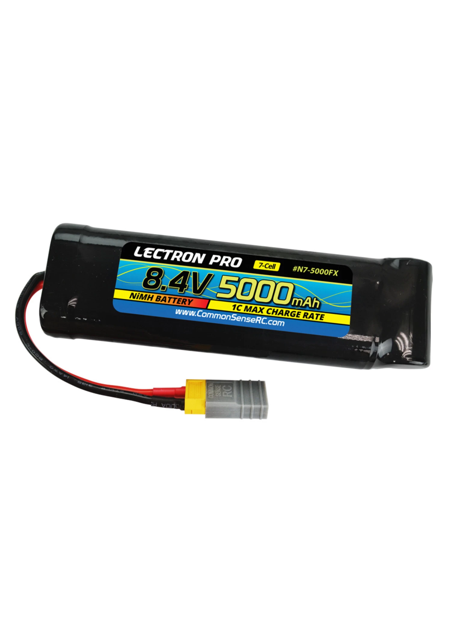 Common Sense RC N7-5000FX - 8.4V 5000mAh Flat Pack - XT60 with Traxxas Adapter - Image 2