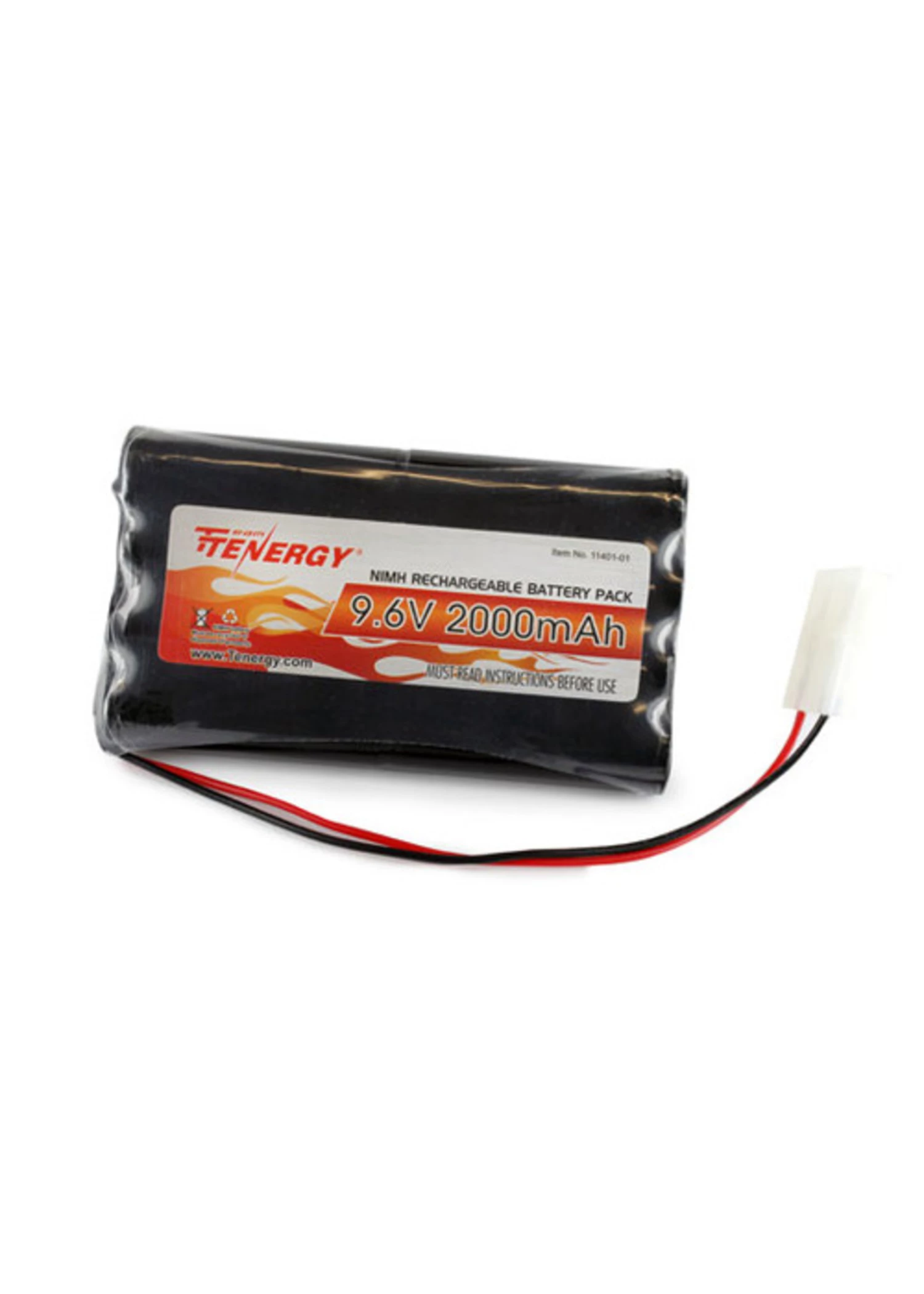 Tenergy 11401-01 - 9.6V 2000mAh NiMH High Capacity RC Toy Battery