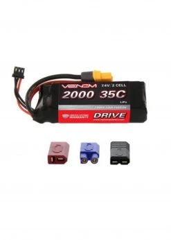 Venom Racing VNR15107 - 7.4V 2000mAh 2S 35C DRIVE LiPo Battery: UNI 2.0 Plug
